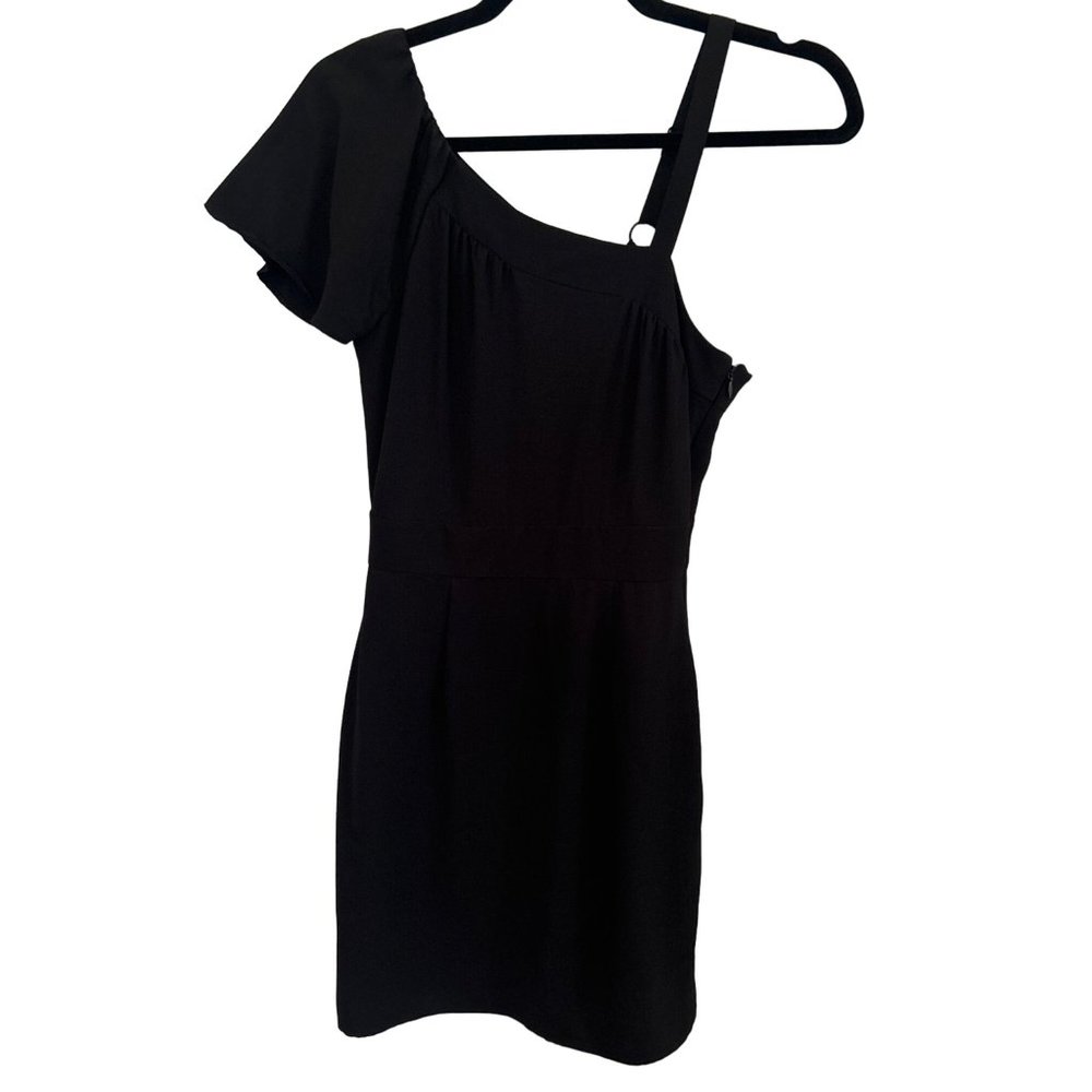 Gianni Bini One Shoulder Sleeve Black Evening Dress, Size 0